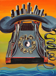 Phone Oracle - painting by Giselle