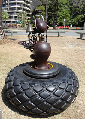 Steel Duck Sculpture