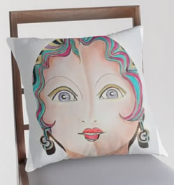 Dolly Dolores Pillow Design by Giselle