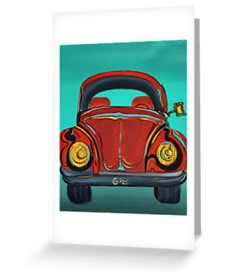 Volkswagen - Beetle Paiinting by Giselle