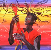 Guitar man - Acrylic Painting by Giselle