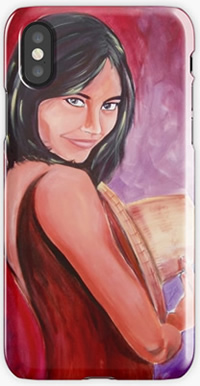 Pretty Girl Phone case - painting by Giselle