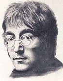 John Lennon,  picture - pencil drawing