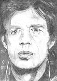 Mick Jagger,  picture - pencil drawing