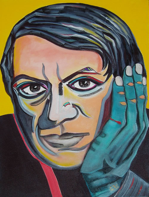 Blue Hand - Picasso  Portrait by Giselle - Brisbane Australia