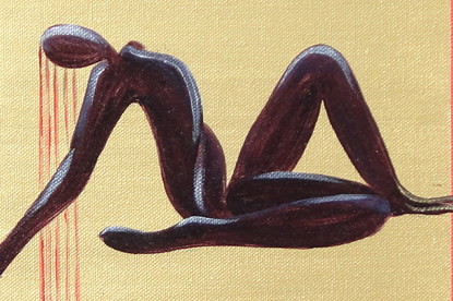 Yoga Position Painting by Giselle