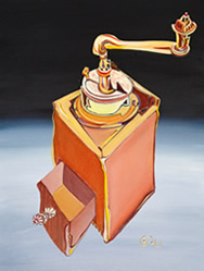 Coffee Grinder - Painting by Giselle
