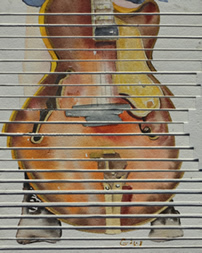 Guitar - painting by Giselle
