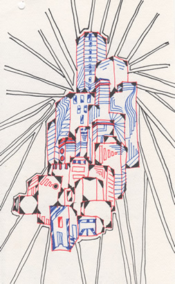 Cityscape Line drawing