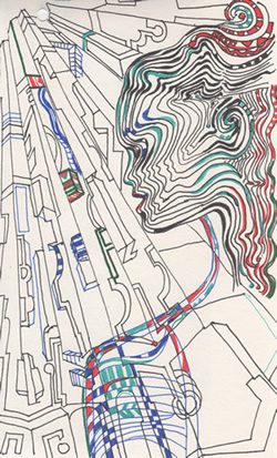 Concept - Face and City drawing