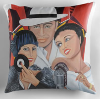 Music Town - Art work - Pillow by Giselle