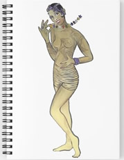 Josephine Print Art - Notebook