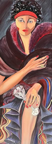 Lady Asha - Acrylic Painting by Giselle
