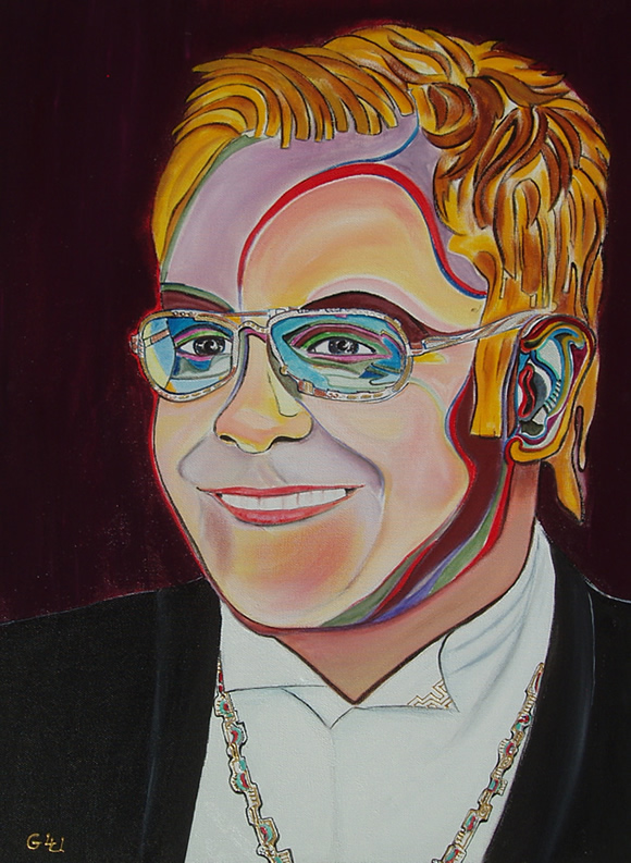 Sir Elton John - Portrait by Giselle